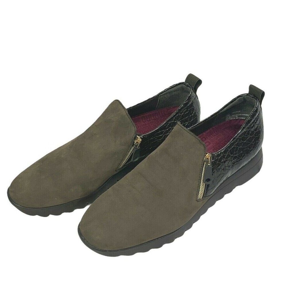 Munro Shoes "Kit" Women's Size 9 Brown Leather Zip Cushioned Comfort - Picture 2 of 8